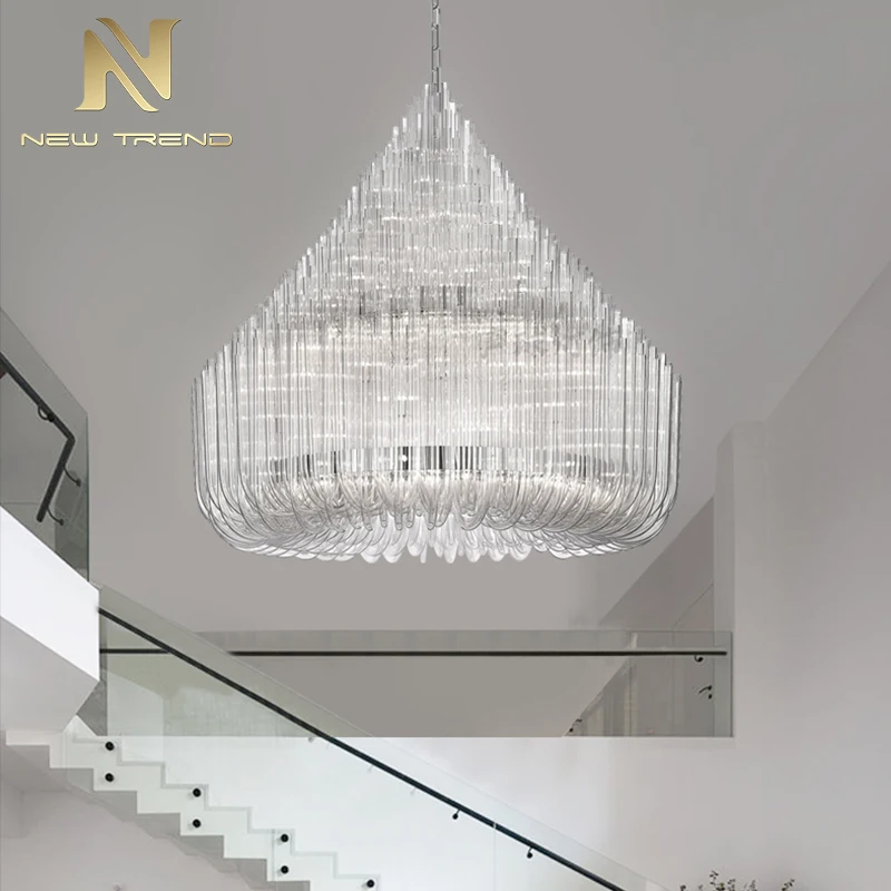 CPL-356 New Arrivals Bespoke Custom Light Indoor Decoration Hotel Villa Staircase Glass Led Chandelier