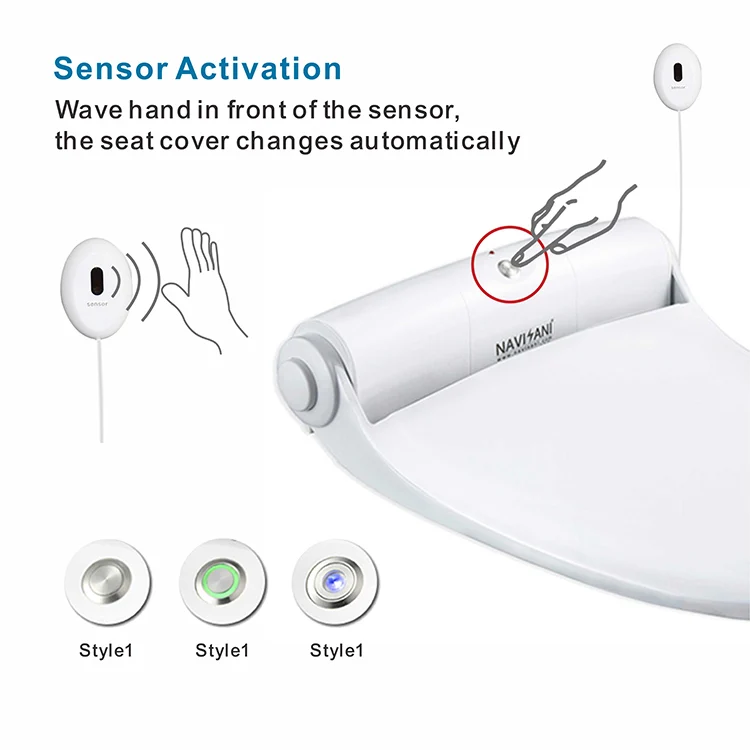 Replaceable Smart Design Electronic Bidet Toilet Seat Cover for Public Sanitation Cleaning Restroom in Hotel Office School Gym