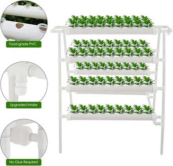 Balcony Soilless Cultivation Equipment with Water Pump for Leafy Vegetables Hydroponics Growing System Pipeline