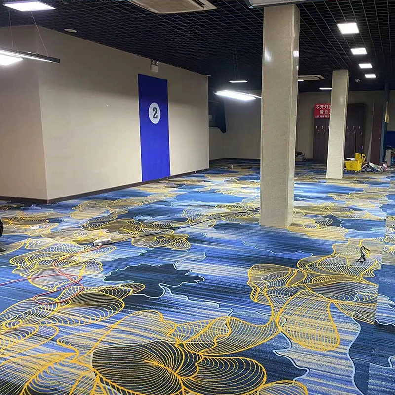 QIANQIAO Custom Design Polypropylene Print Broadloom Hotel Room Hall Carpet Wall to Wall Luxury Carpet