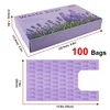 100 bags with handle 20*35cm purple