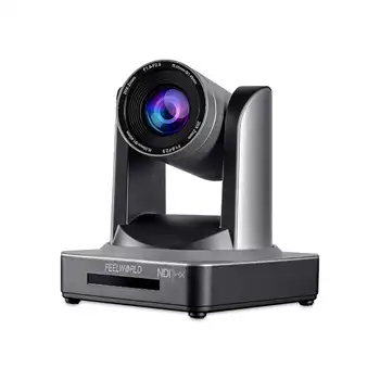 FEELWORLD PTZ Camera NDI20X Pro: 20X Optical Zoom Auto Tracking, 1080P60 NDI/H.264 for Church OEM Streaming Projects