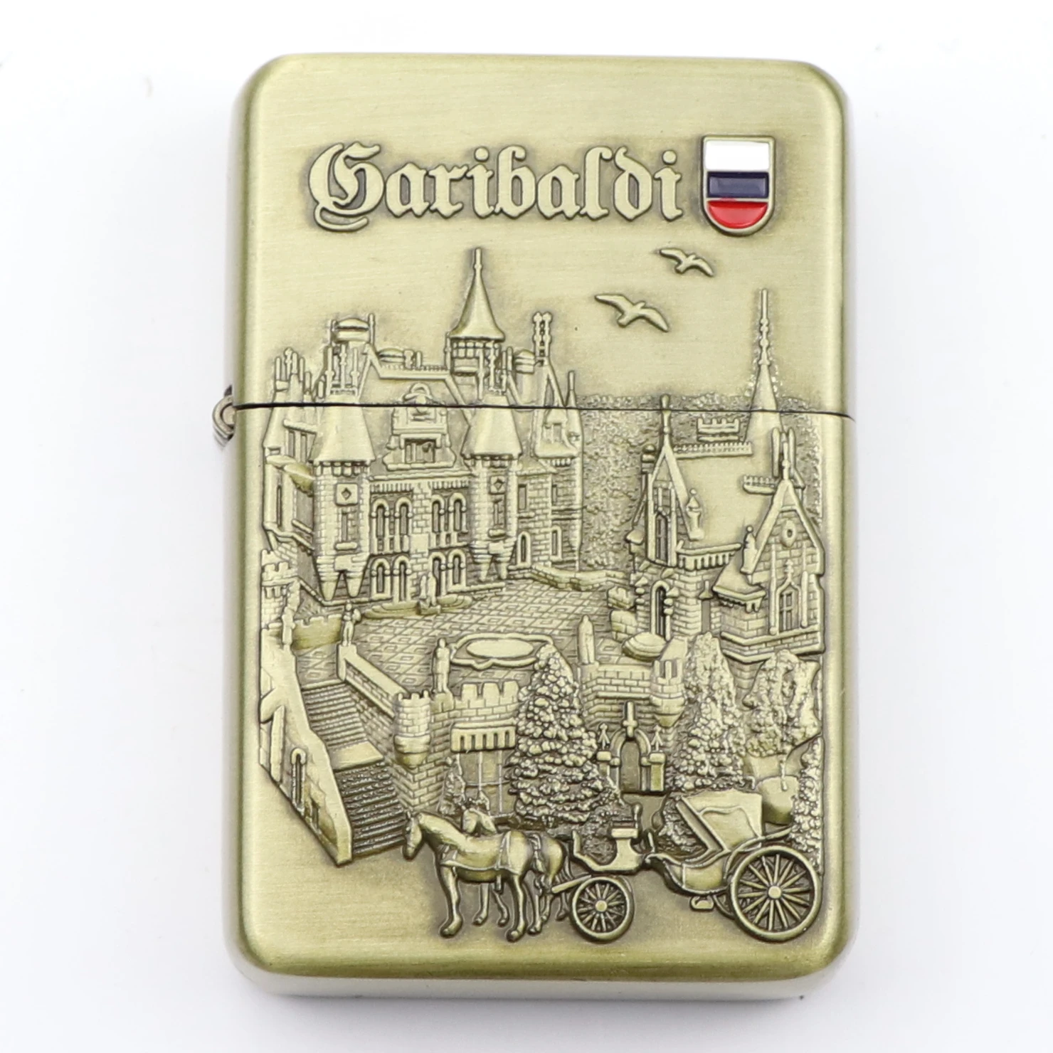 Russia Souvenirs Brass Cigarette Lighters Smoking Accessories Custom Logo  Metal Lighters