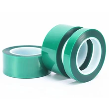Heat Resistant Silicone Adhesive Insulation Masking PET Tape Printing High Temperature Green Polyester Tape For Sublimation