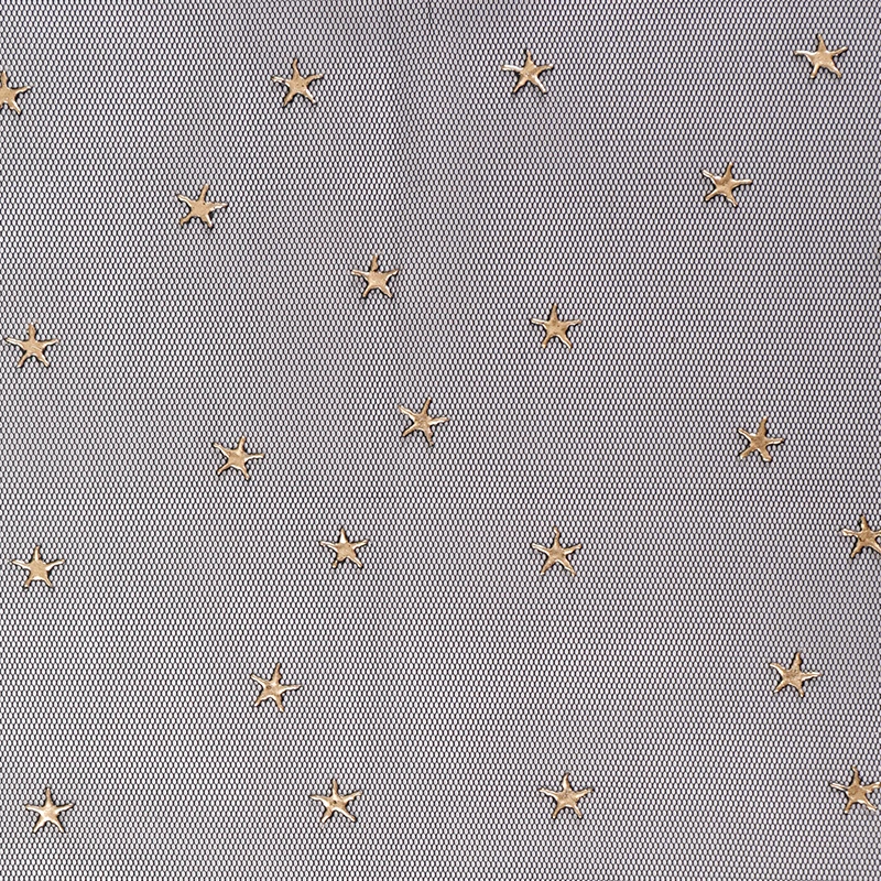 Заводская цена полиэфирная блестящая Тюлевая ткань из фольги с золотым принтом