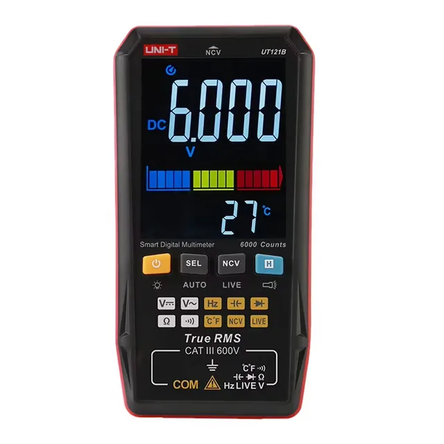 UNI-T UT121B Mini portable Universal Tester Voltage meter with Flashlight 3.3 "LCD backlight Smart digital multimeter