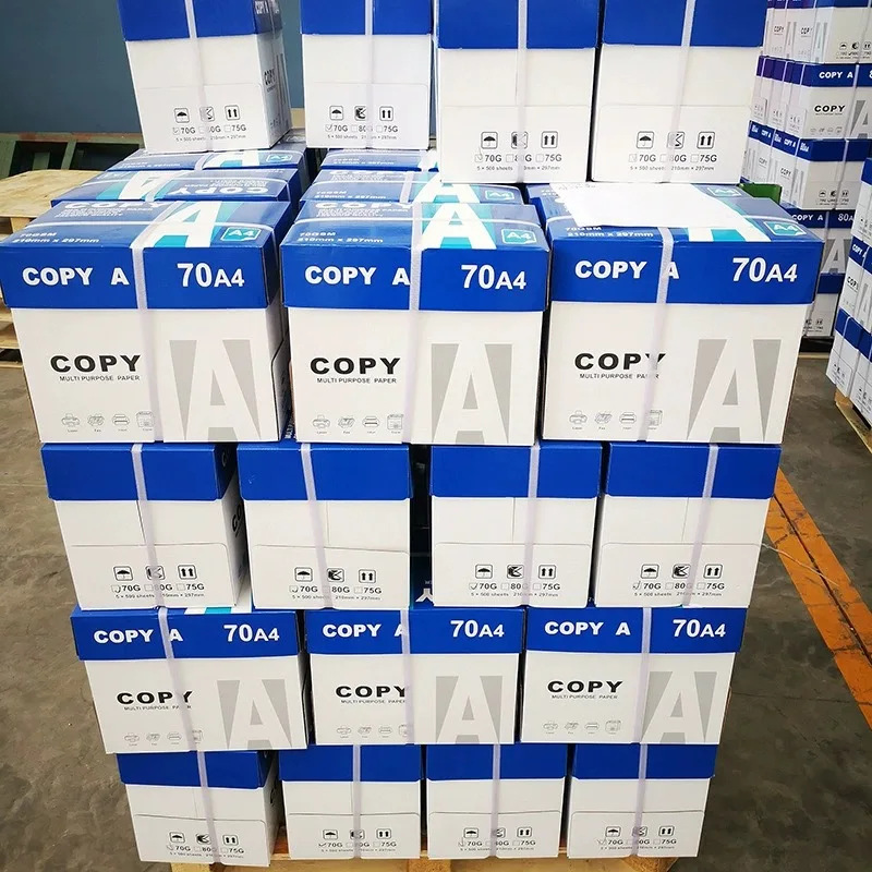 Wholesale Office Supplier A4 Size Draft Double White Printer 80gsm Hard A4 Bond Paper Office Copy Paper