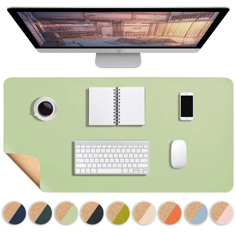 Cork and PU double-sided desk mat