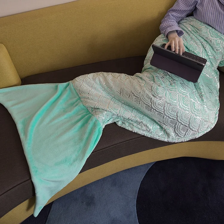 Justice mermaid tail online blanket