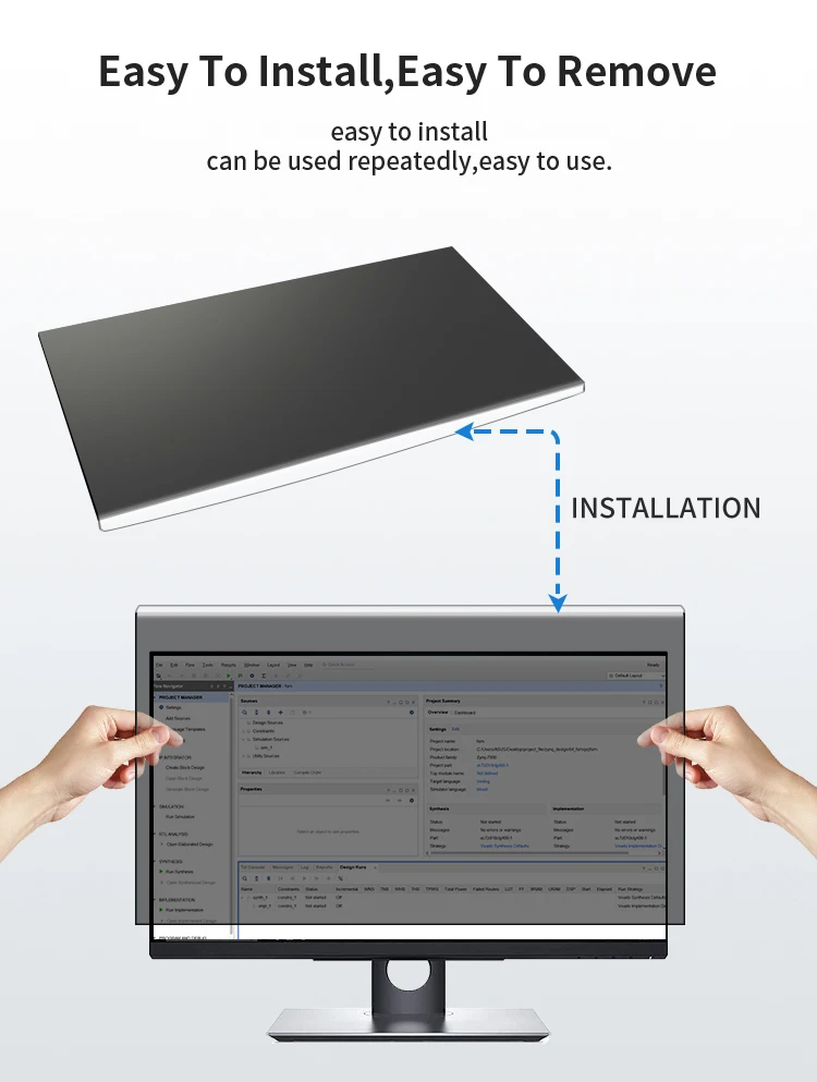 Computer Privacy Screen Filter Hanging Removable Acrylic Screen ...