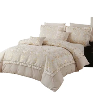 KOSMOS Luxury Bed Linen Jacquard king Size Quilted Comforter Sets