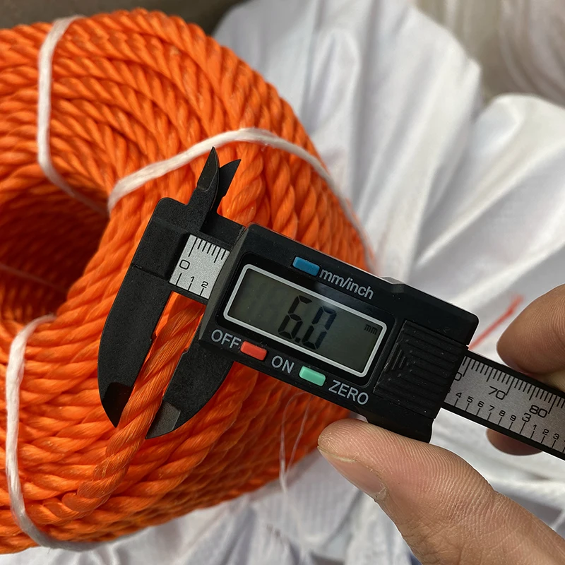 High Strength 3 Strand Twisted Polypropylene PE Twine Nylon PP PE Rope for Packaging and Fishing