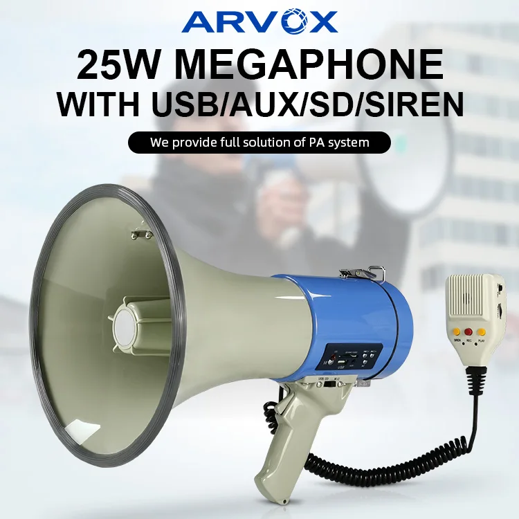 Rechargeable Megaphone Speaker Powerful Handheld Cheerleading Plastic Megaphone