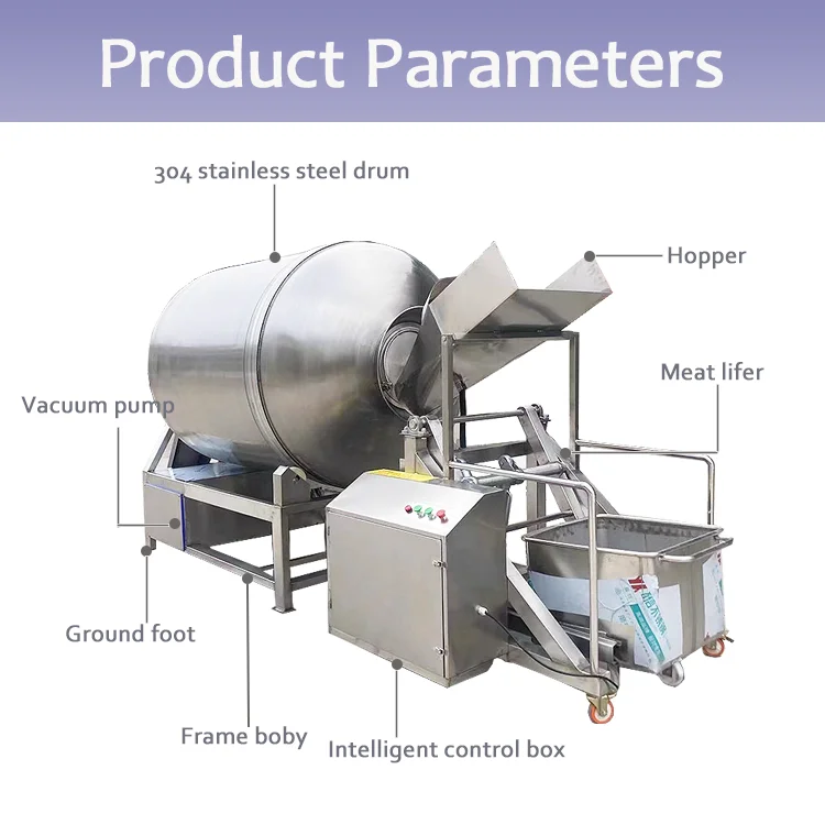 Industrial electric chicken marinating vacuum meat tumbler meat massage machine