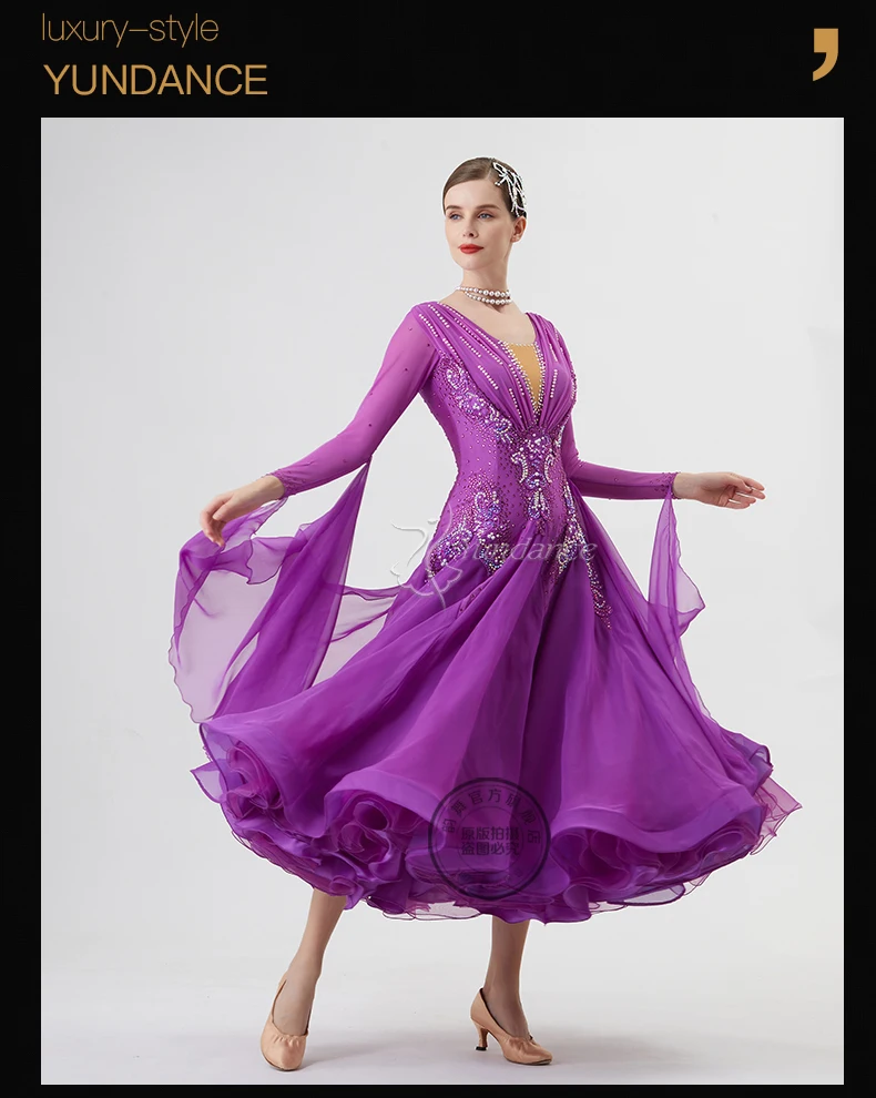 B22284 Custom New International Standard Ballroom Dance Dress High