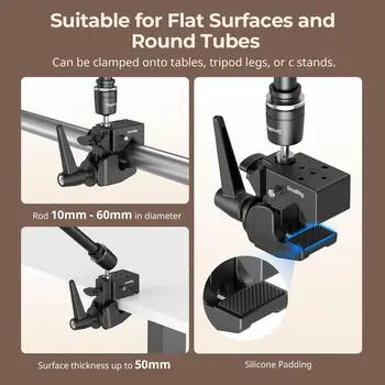 SMALLRIG Friction Magic Arm Camera Mount with Super Clamp and Camera Platform, Heavy Duty Mount/Bracket for Lights, Cameras-4862 product image