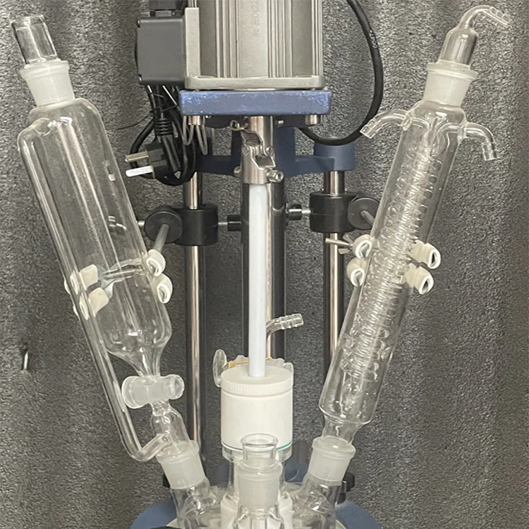 Best Quality Lab Chemical Reaction Kettle Double Jacketed Glass Reactor ...