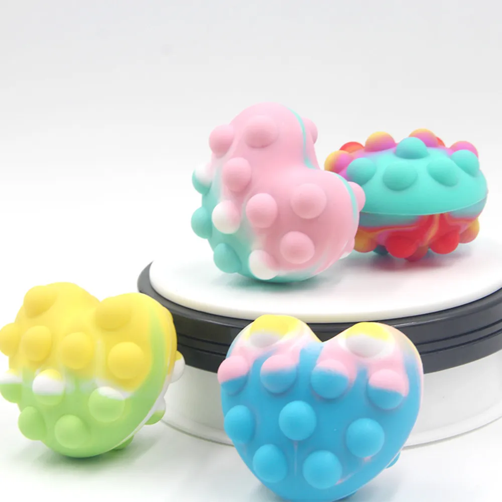2022 Amazon Top Seller Anti Stress Push Silicone Popper Fidget Ball Toy Adults Christmas Rainbow 3D Ball Fidget Toys for Kids