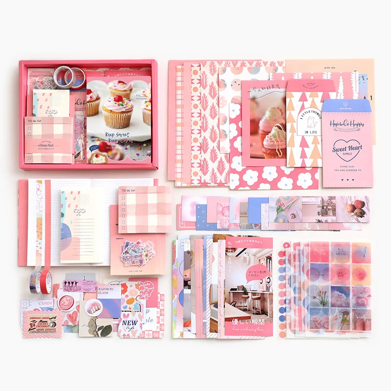 Simno Vintage Journal Scrapbook Kit - 155 PCS Gift Set