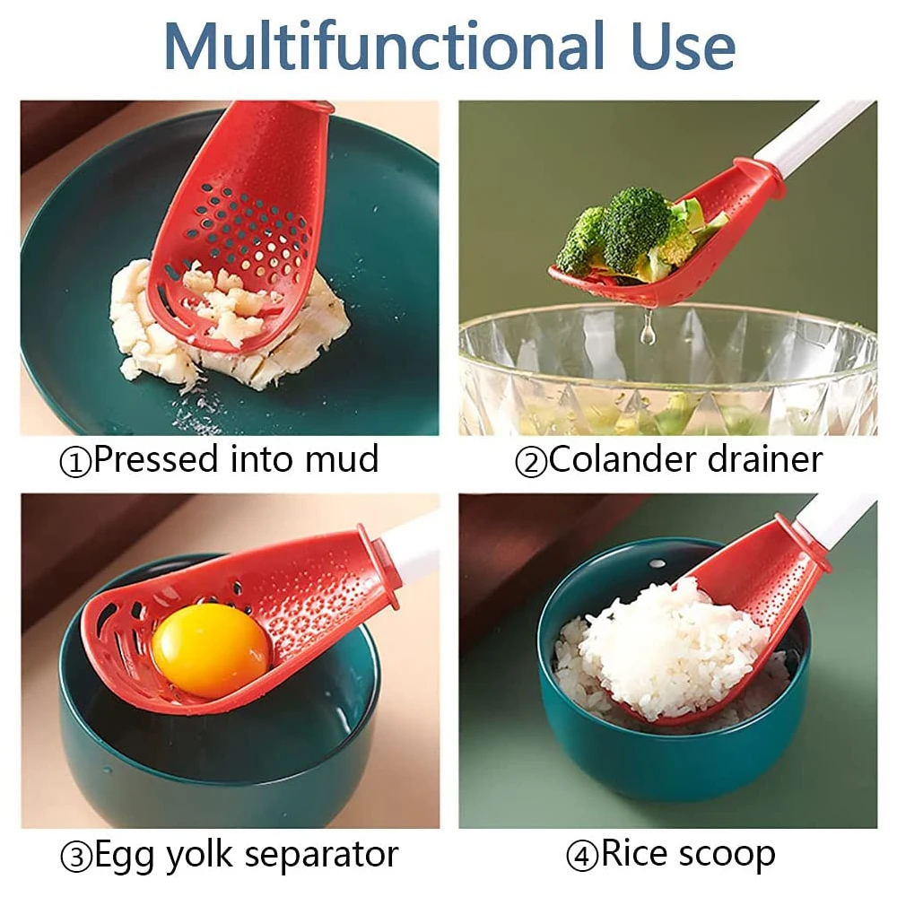 Multifunctional Kitchen Cooking Spoon Kitchen Gadgets Strainers for Egg Yolk Separator Grater Masher Colander Skimmer Scoop