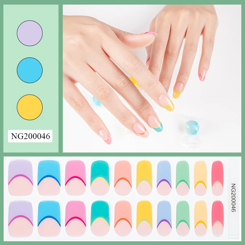 Long Lasting Ng Series 20 Tables Fully Cured Gel Polish Nail Strips ...