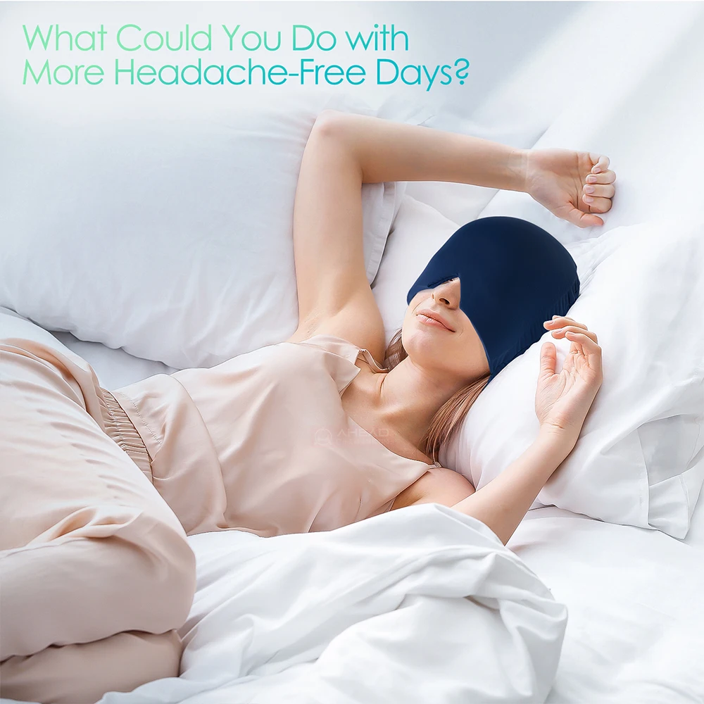 Adjustable Compression Gel Headache And Migraine Relief Cap Cold Headache Relief Band Headache