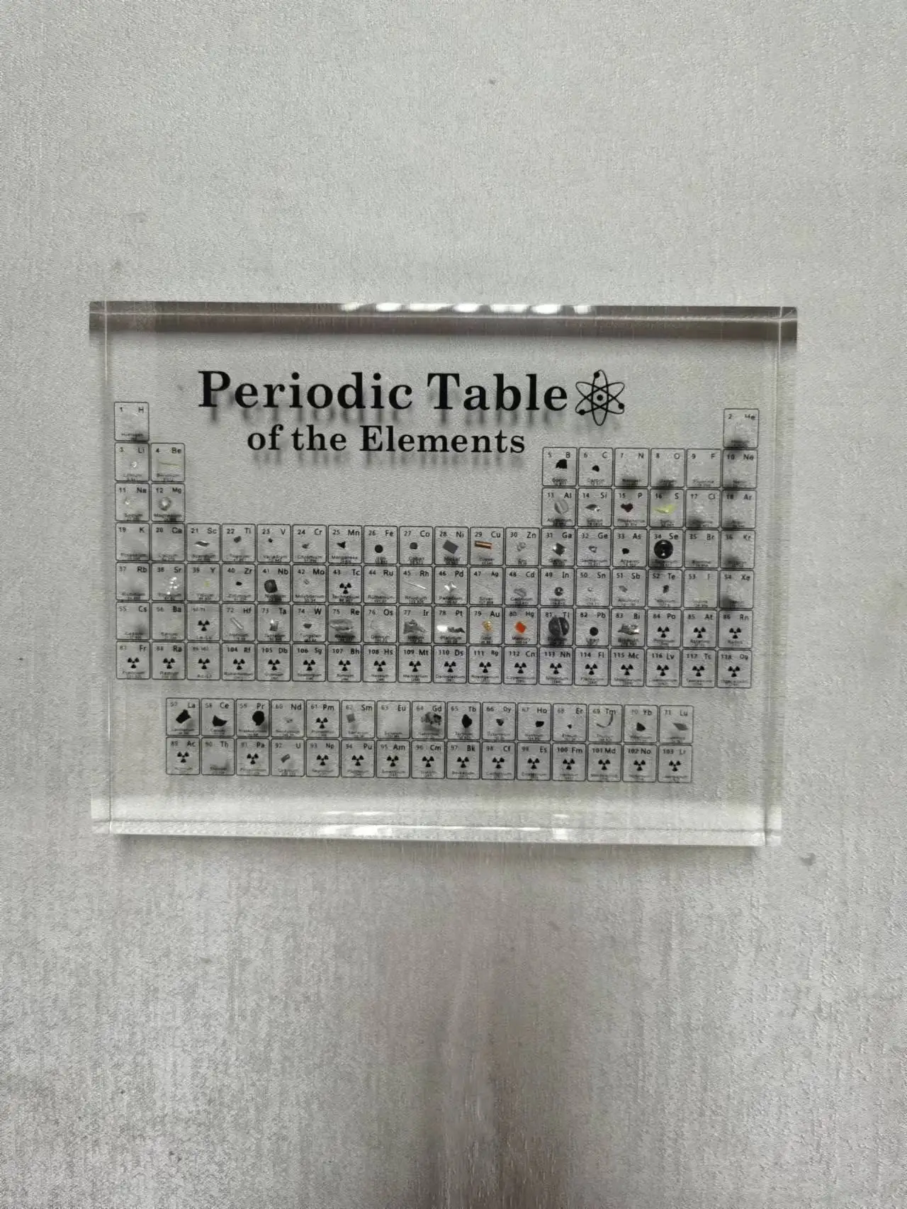 Periodic Table With Real Elements Inside Acrylic Periodic Table Display