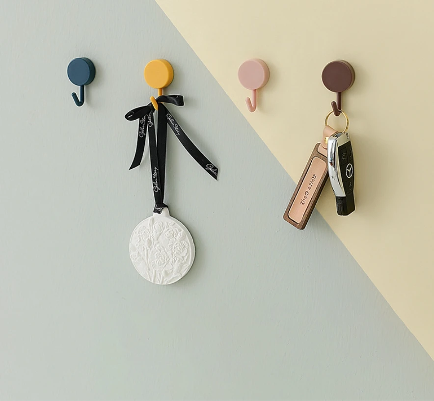Self Adhesive Wall Hook Strong Without Drilling Coat Bag Bathroom Door