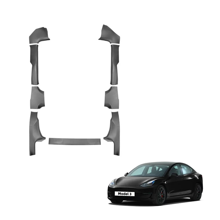 Tesla Model 3 uchun avtomobil eshik sillar himoya plastinasi PP plastmassa eshik himoyalovchi plita interyer aksessuarlari