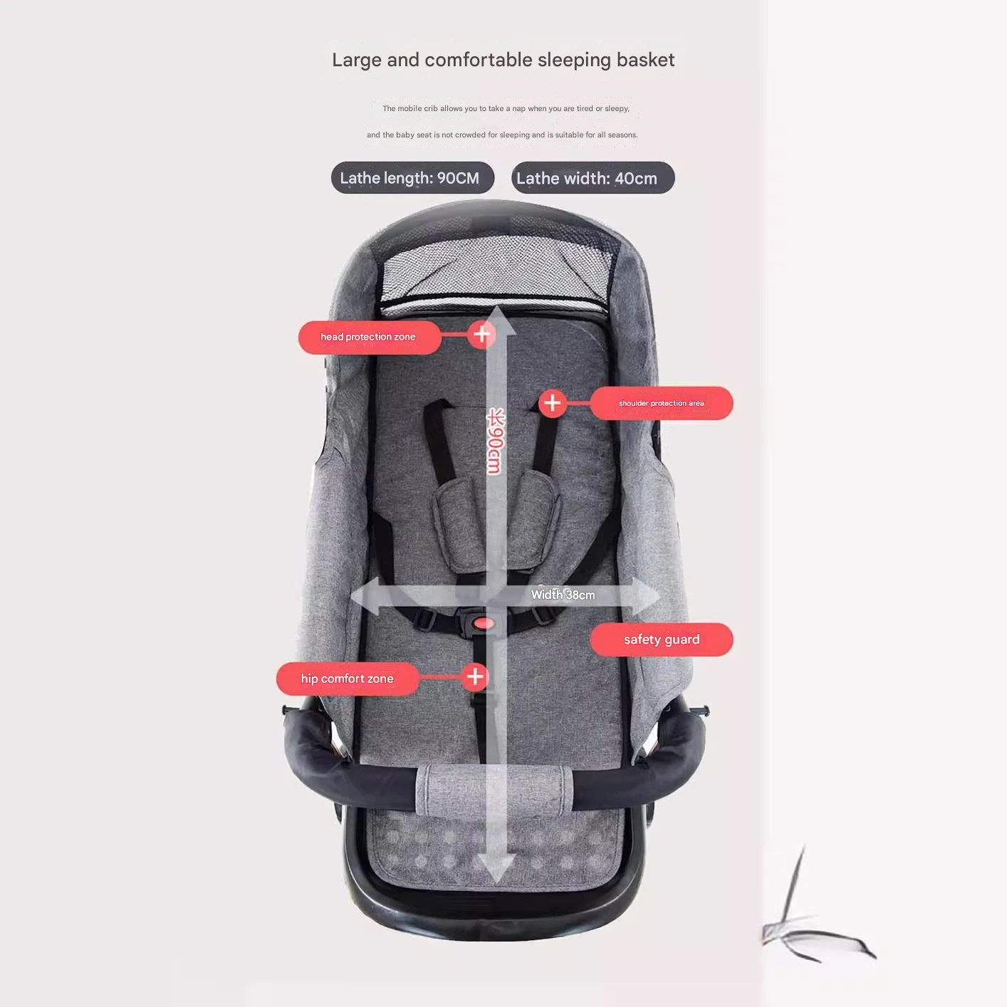 Bidirectional Baby Stroller That Can Sit Or Lie Down, Lightweight Four-wheel Shock-absorbing, Walking Baby Stroller, Outdoor Stroller_voghion.com