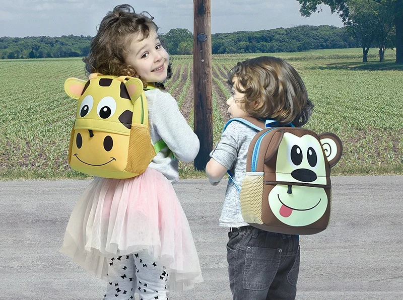 2023 New Spring Summer Autumn Winter Season Hot Sale Popular Students Cartoon Neoprene Cute Kids Child Dog Backpack School Bag