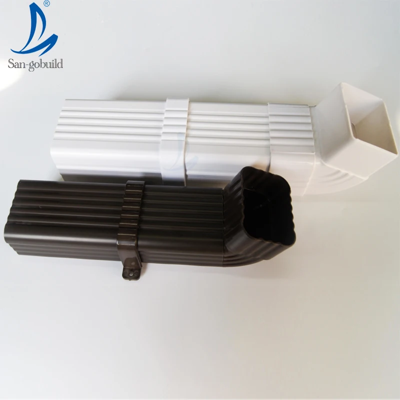 Water Collectors System PVC Rain Gutters and Down Pipes Rainwater Guttering Roof Drainage for Villa No Color Fading