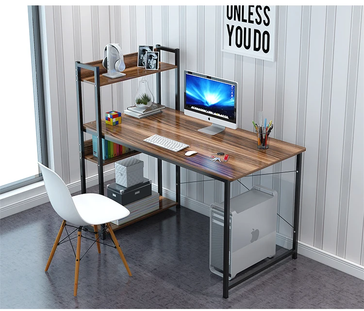 Luxury Executive Office Desk Bookshelf Multifunctional Computer Desk