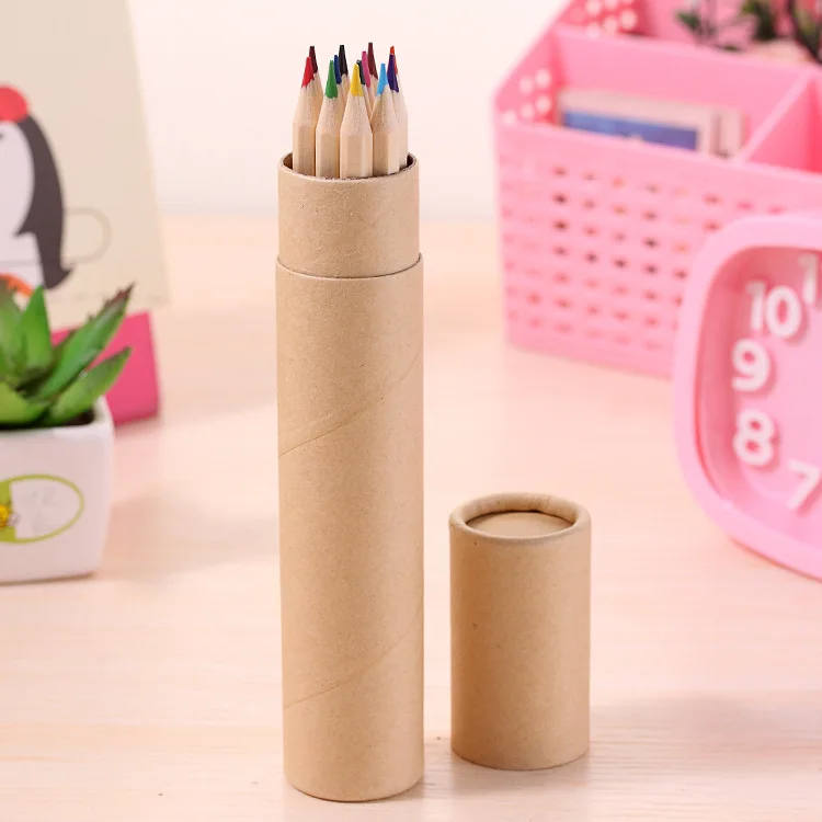 Color Pencil 12 Pack Mixed Non-Soluble Erasable Professional Students Oily Lead Sketch Painting Set Barrel Wholesale_voghion.com