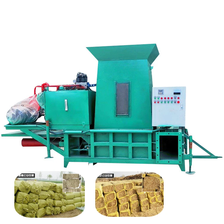 Compress Hay Machine Square Baler Corn Silage Compress Hay Pressing Bagging Packing Machine ...