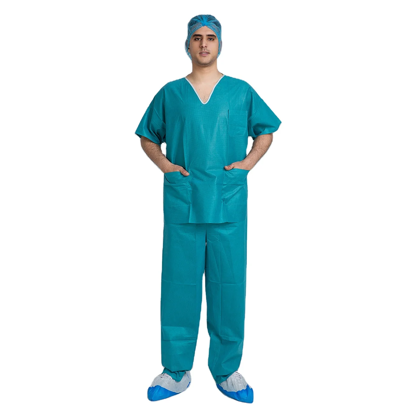 Hospital Surgical Disposable Scrub Suits Single Use Medical Unisex