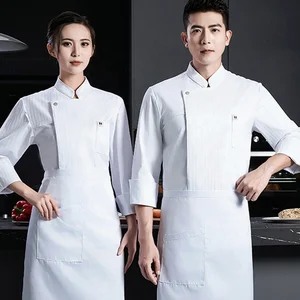 High-End Unisex Short Sleeve Executive Chef Workwear Comfortable Stretch Twill Fabric for Restaurant Hotel Kitchen Use