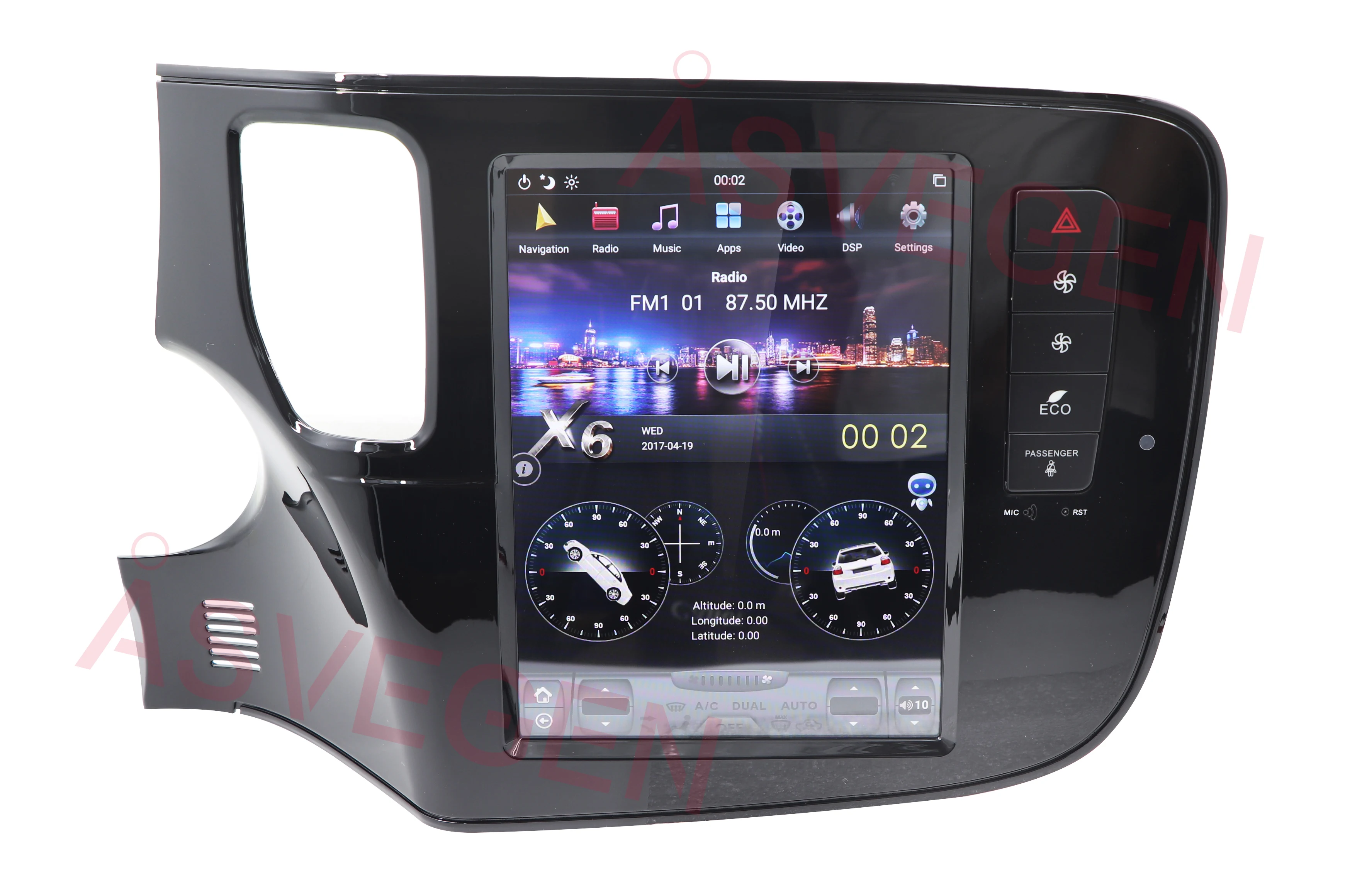 10.4inch Tesla Vertical Screen for Mitsubishi Outlander 2013-2019