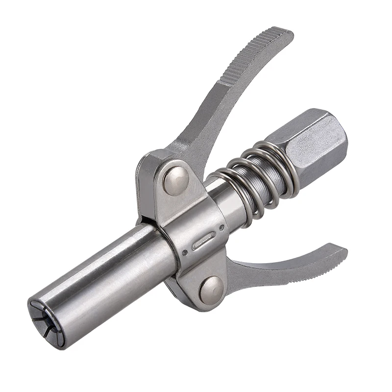 Quick Release Grease Gun Coupler 1/8" Npt Lock Clamp Type Onto Zerk