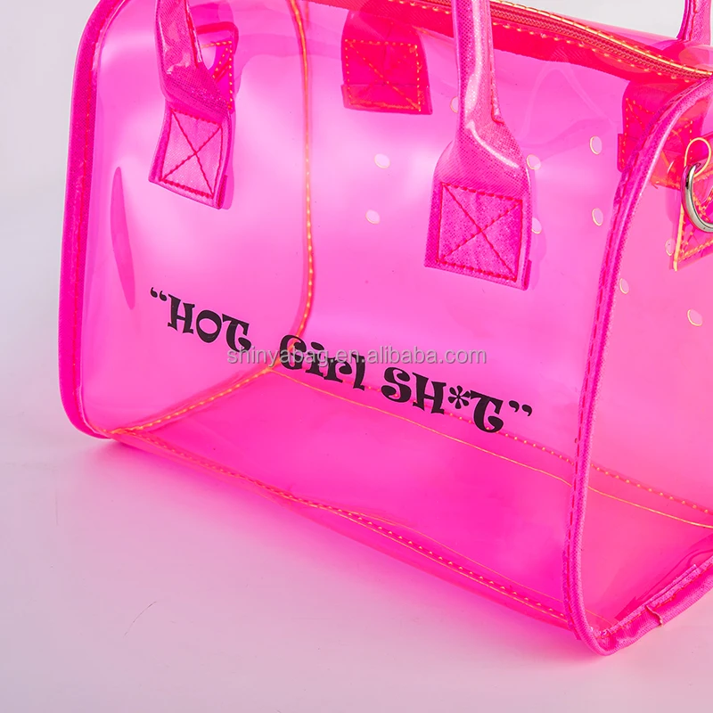 Clear PVC Pink Handbag Tote Femme Bolsa Hologram Weekend Bag New Spend The  Night Hoe Ita Bag for Women Sac Tas Duffel Bag 2022 - AliExpress