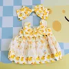 Yellow duck strap dress hairband