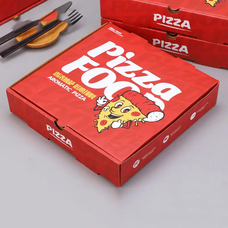 Eco-friendly Custom Logo Takeaway Food Delivery Frozen Pizza Paper Boxes Corrugated Cardboard 12 Inch Large Pizza Packaging Box supplier