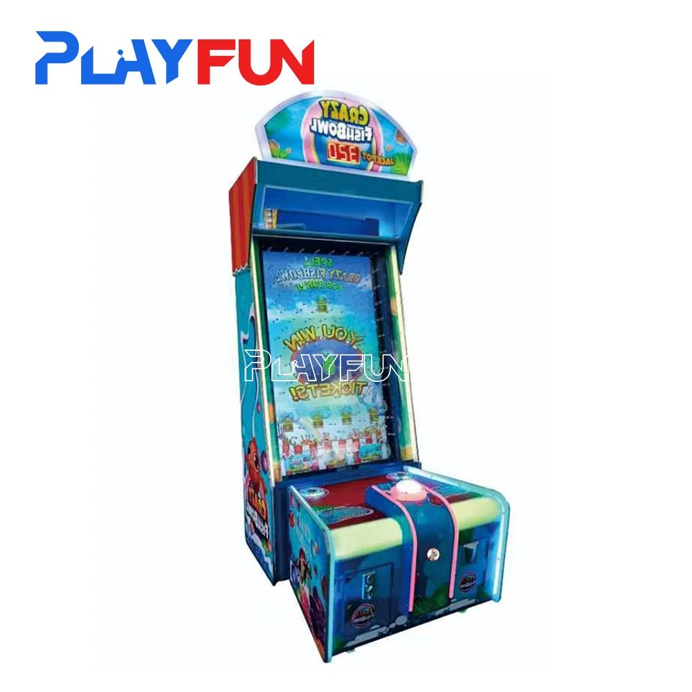 Playfunコイン式ゲームビッグモニタークレイジー金魚鉢アーケードビデオチケット引き換えゲーム機娯楽用