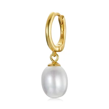 Qings Freshwater Pearl Earrings 925 Sterling Silver Pearl Earrings With Modern Design