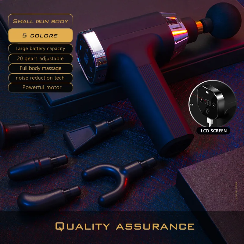 OEM Deep Tissue Massage Gun Relax Muscle Sport Machine Body Massager Vibration Massage Gun Percussion Customized Logo Color