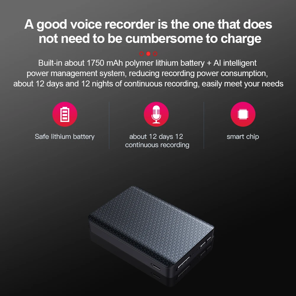 Super Long Time Recorder High Quality Voice Activated Recorder Recorder With Playback Function