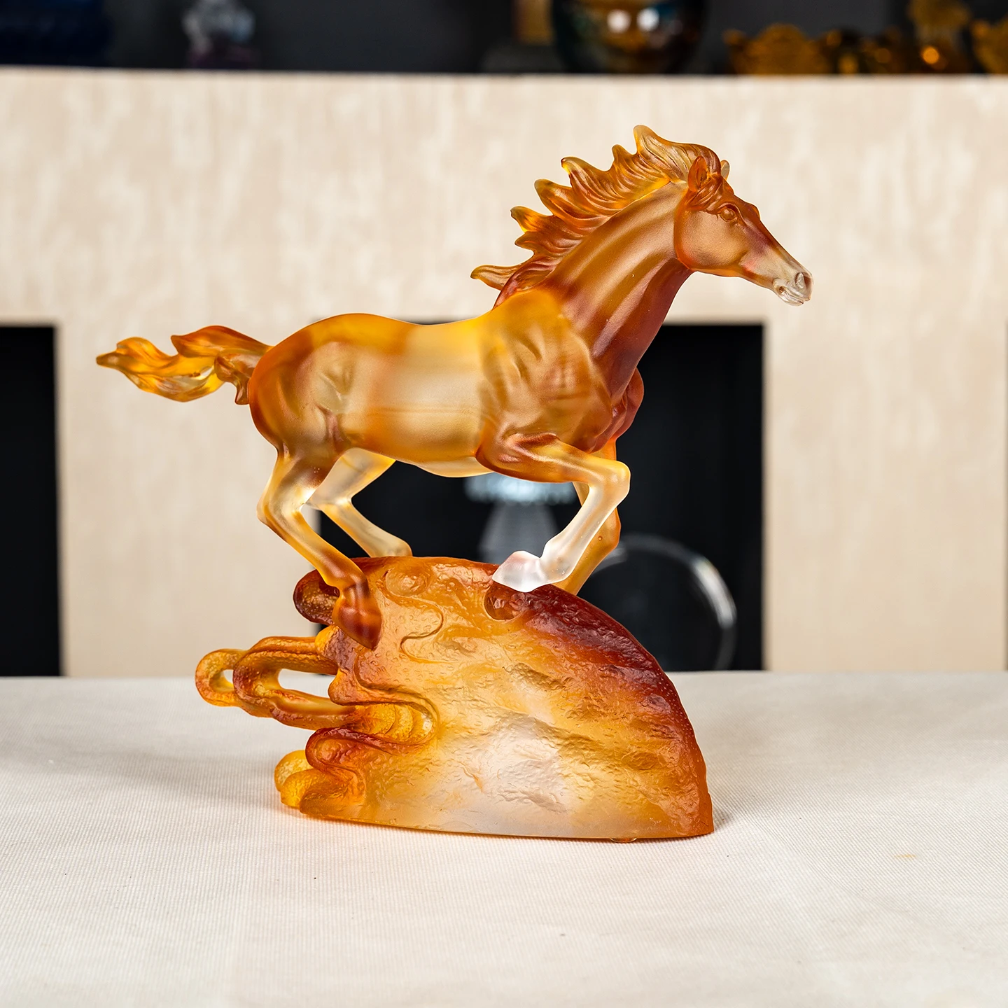 product traditional glazed glass entryway decor living room home decor auspicious ornament ideal housewarming gift wind cloud horse-6