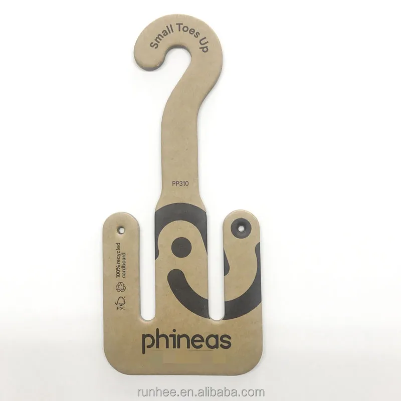 2mm 3mm Thickness Cardboard Shoes Hangers Biodegradable Paper Flip Flop Hanger