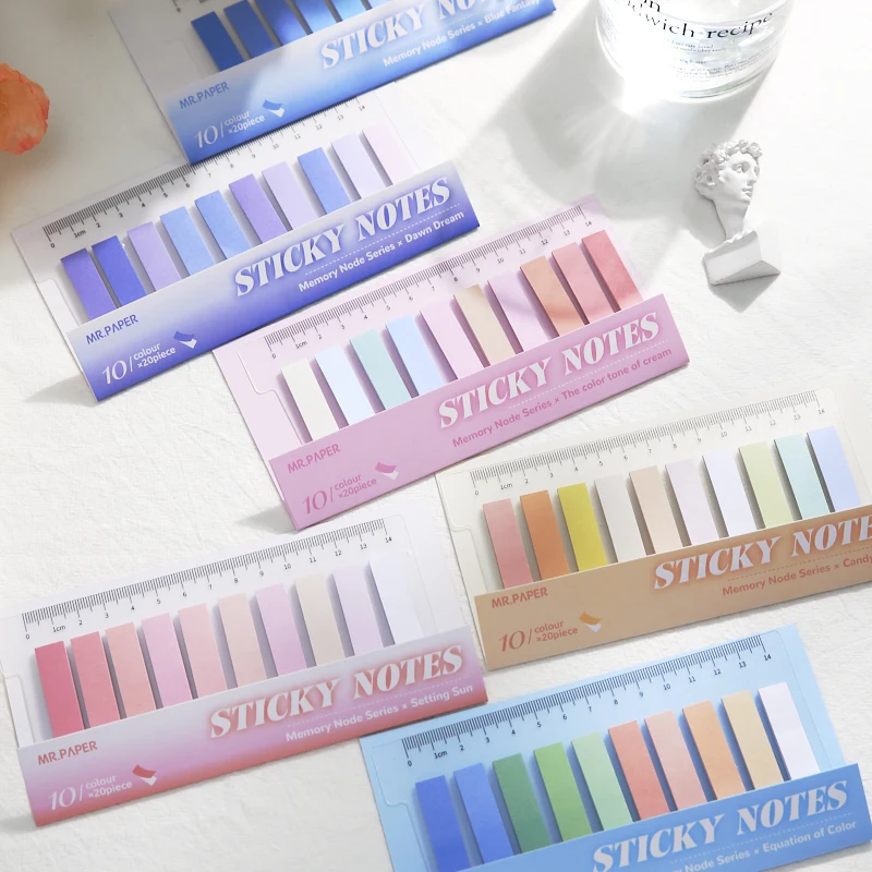 Gradient Index Tabs Sticker Bookmark Flag Sticky Notes Custom Memo ...