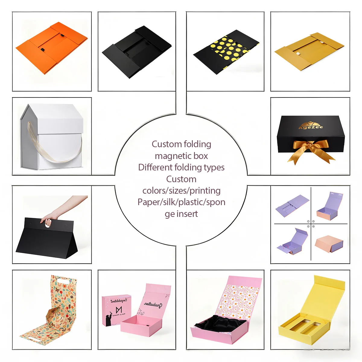 Wholesale Custom Luxury Rigid Box Magnetic Box Packaging Box with Window Cosmetic Packaging Box